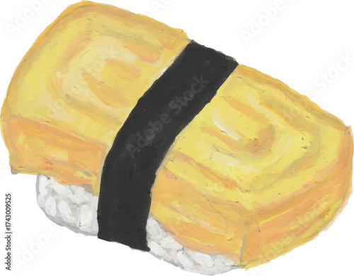 Tamago sushi a delicious japanese egg omelet nigiri