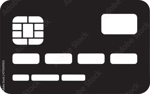 Black Friday Credit Card Silhouette Vector