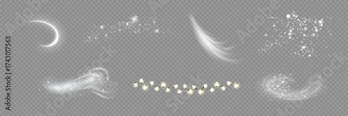 This set features sparkling and shimmering lights on a transparent background. It s perfect for holiday designs, cards, illustrations, and digital art.