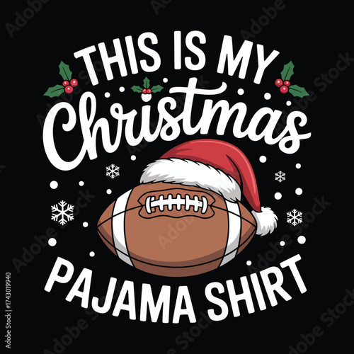Funny Football Christmas Quote Vector