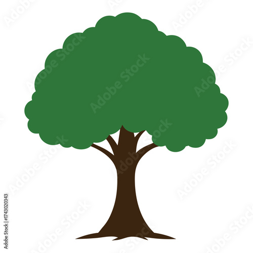 Vector art of green tree