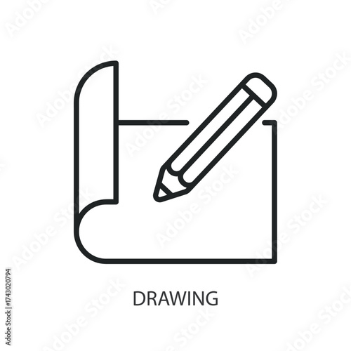 Drawing thin line vector icons.
