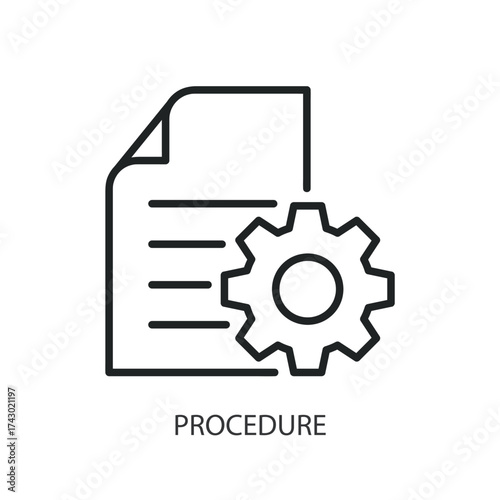 Procedure thin line vector icons.