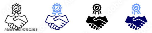 trustworthiness icon set multiple style
