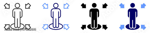 influencing skills icon set multiple style