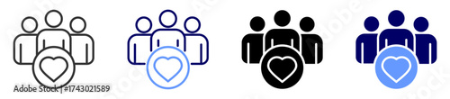 team morale icon set multiple style
