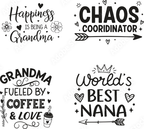 Grandma themed sayings and quotes for gifts and crafts