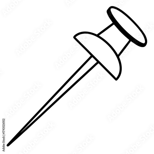 Illustration of a plastic bottle with a cap in a black outline style