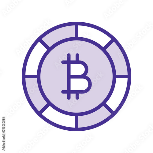 Cryptocurrency  duotone line icon , vector, pixel perfect, illustrator file 
