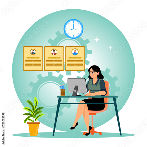 HR analyzes and manages job applicant candidates online.