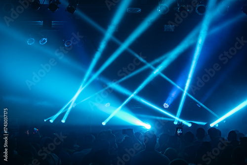 Photos Nightclub stage lighting with a crowd