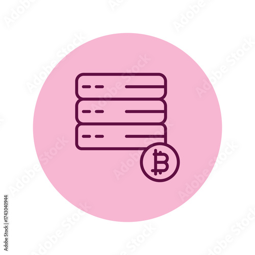 Bitcoin Server pentaglow , vector, pixel perfect, illustrator file 
