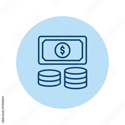 Dollar Currency pentaglow , vector, pixel perfect, illustrator file 
