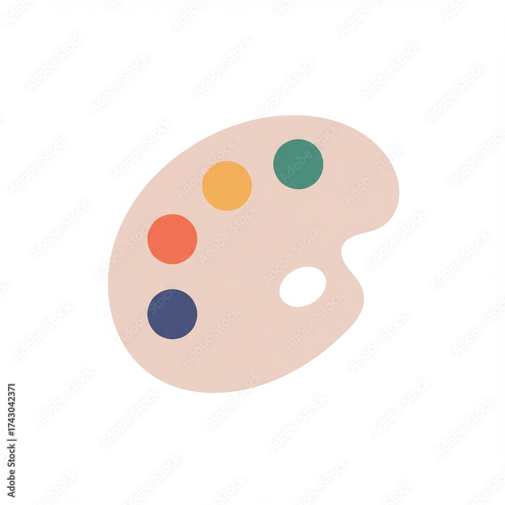 Fototapeta premium Artists Paint Palette with Colorful Dots.