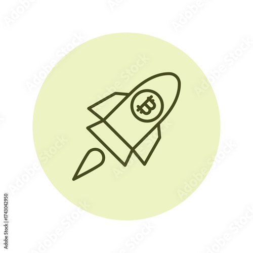 Startup Bitcoin pentaglow , vector, pixel perfect, illustrator file 
