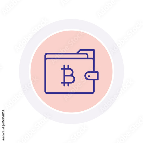 Digital Wallet color circle icon , vector, pixel perfect, illustrator file 
