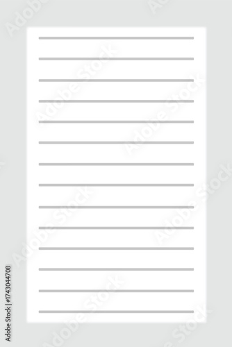 Blank lined paper with grey borders