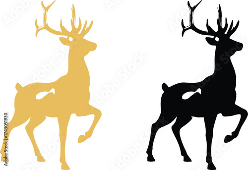 Golden deer figurine luxury interior design home decor animal