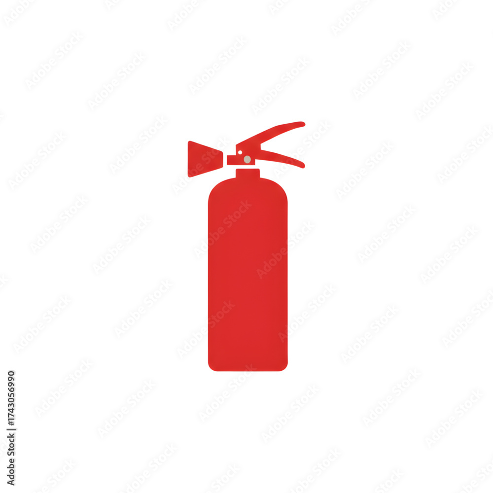 Obraz premium Red Fire Extinguisher Vector Icon
