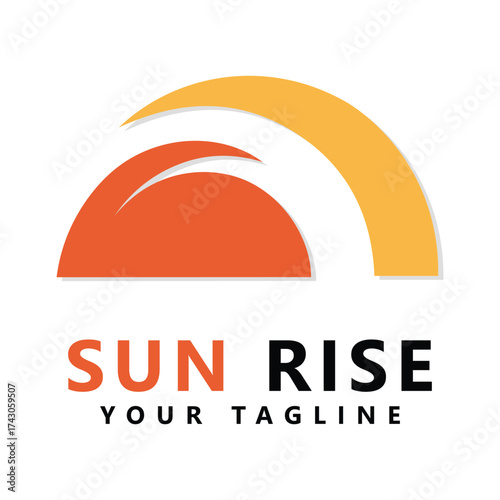 Sun logo vector design template icon