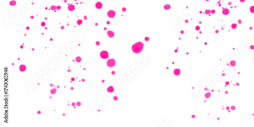 Pink paint splatters isolated on transparent background