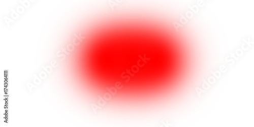 Red circle with soft edges isolated on transparent background