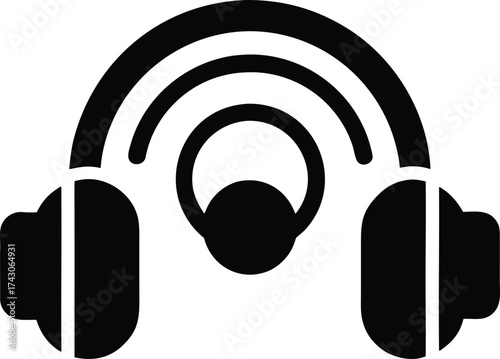 Assistive Listening System Vector Icon.