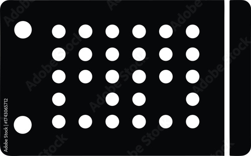 Braille Alphabet Vector Icon.