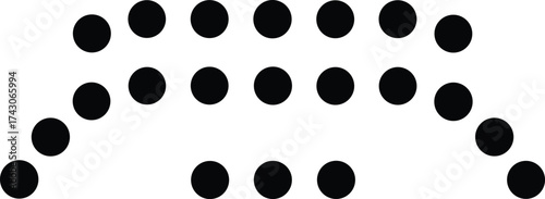 Braille Symbol Vector Icon.