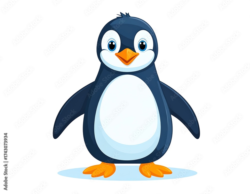 Fototapeta premium Cute cartoon penguin