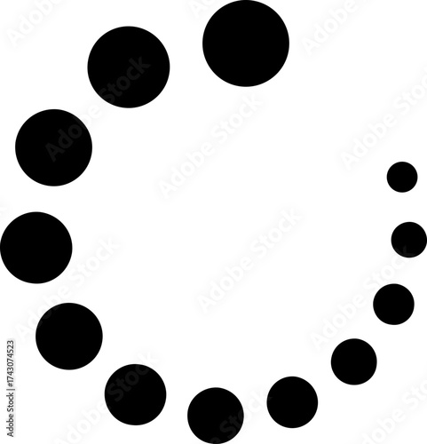 Black loading icon 
