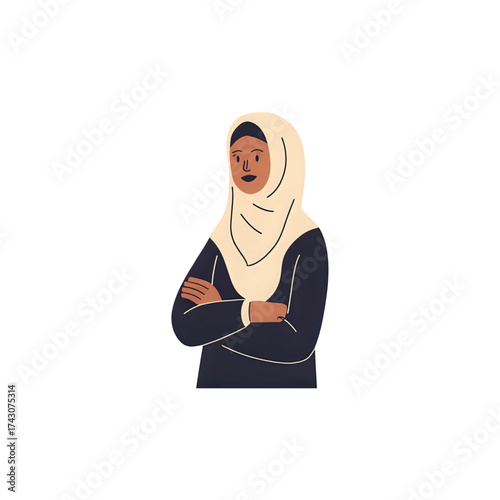 Muslim women wearing headscarves