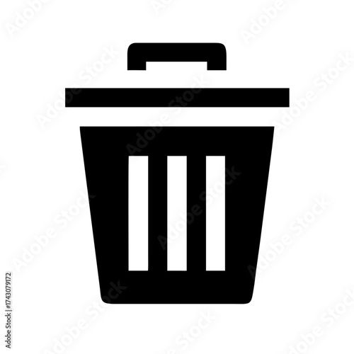 Vector art of trash can