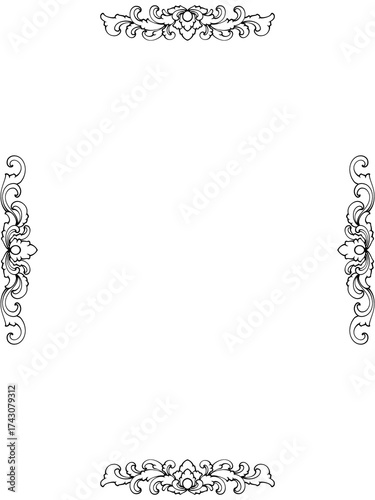 frame with floral ornament