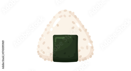Delicious Rice Ball A Traditional Japanese Snack Wrapped in Seaweed with Grains Details