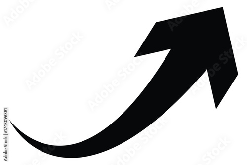 Long arrows icon. Long curved hand drawn arrow isolated. black curved arrow graph png file type for your apps, website, web, UI, logo, designs. eps 10