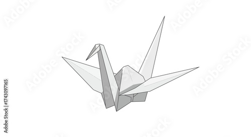 Origami Crane Symbol of Hope and Peace, a Traditional Paper Art Form