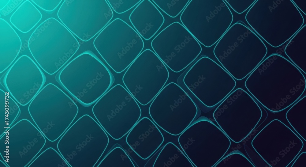 Fototapeta premium Abstract Teal and Dark Blue Geometric Pattern Background