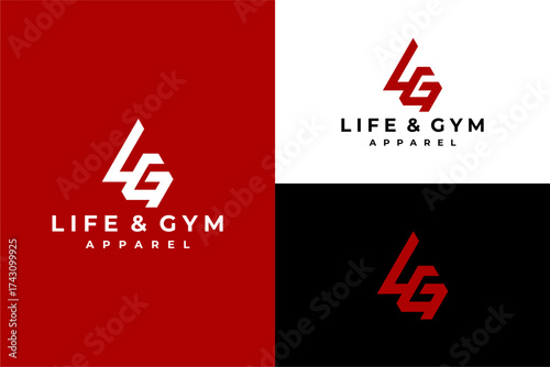 Monogram letter LG modern logo design