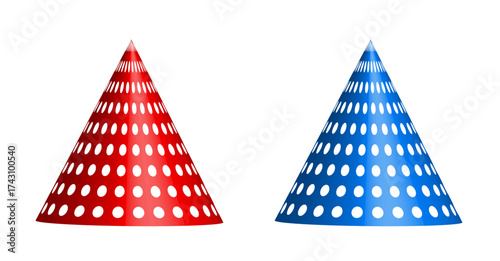 Christmashat made of colored ribbons . party hat
.
Birthday hat