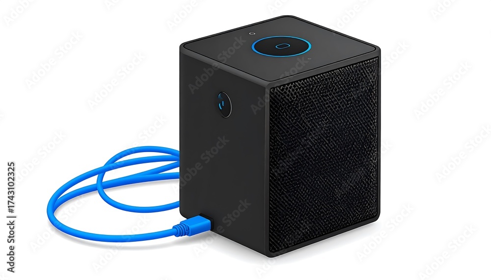 Obraz premium Portable black speaker