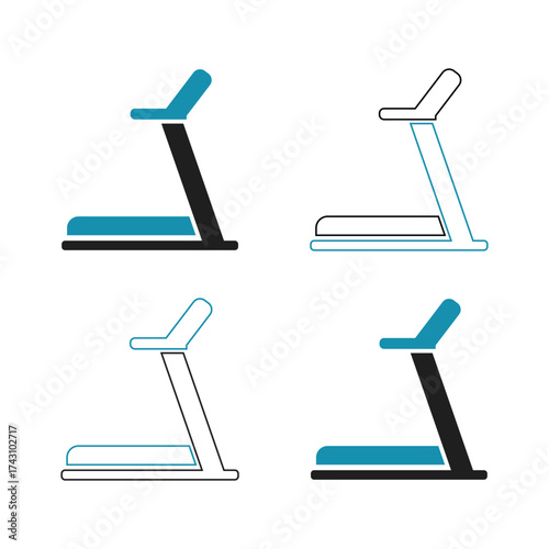 Rehab Treadmill Icon vector illustration