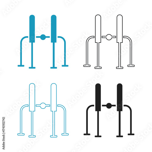 Therapy Parallel Bars vector illustration