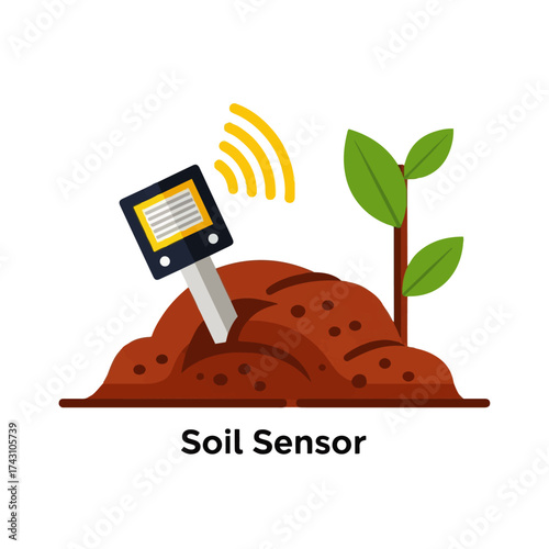 Advanced digital soil sensor device providing essential data for precision farming, healthy plants, and efficient resource management in agriculture