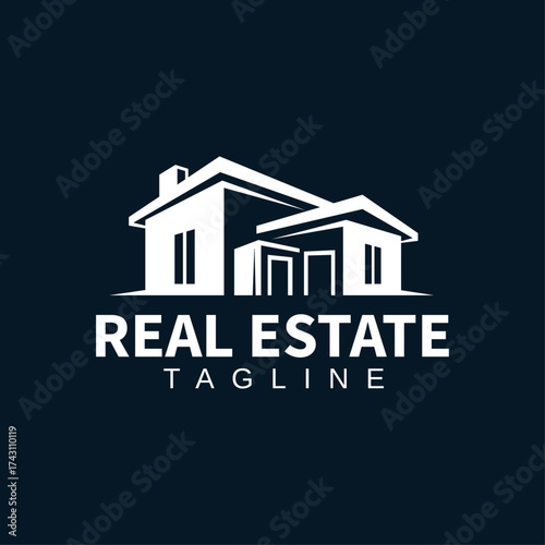 Creative Real Estate Identity Logo, Minimal Home Property Symbol, Stylish House Logo Design