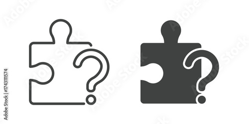 Solution Icon. Line and glyph solid icon