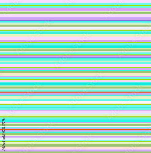 Wallpaper Mural Abstract geometric seamless pattern of colorful narrow horizontal straight stripes Muted pastel cream, green, pink, purple colors Torontodigital.ca