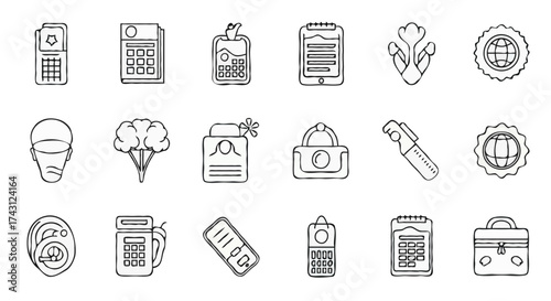 Business and Technology Vector Icon Set for Your Projects