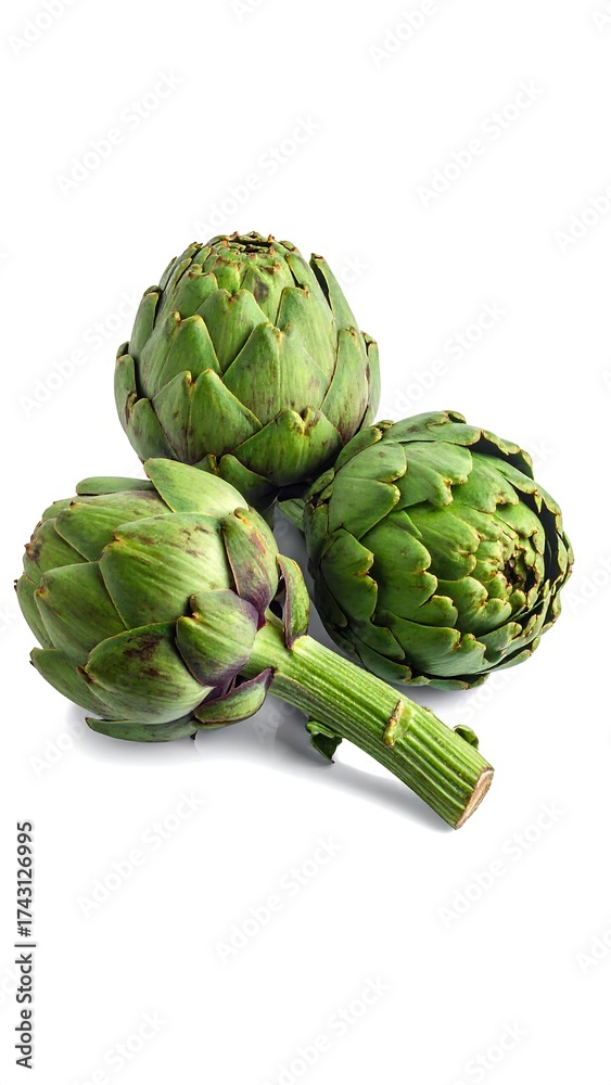 Fototapeta premium Fresh artichokes close-up