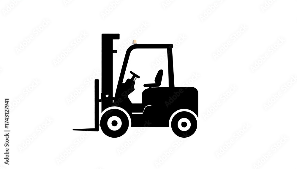 Naklejka premium Silhouette of a forklift (1)